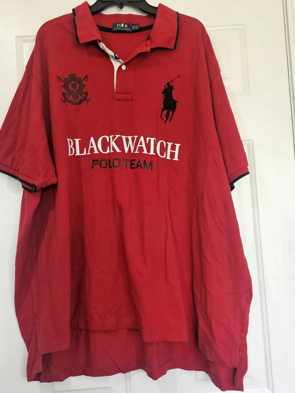 Polo by Ralph Lauren Blackwatch Red Polo Shirt Size 4XB{Bx26}